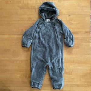 North Face Sherpa fleece bunting, 6-12mos- EUC